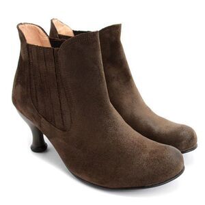 𝅺JOHN Fluevog Dora Dufran booties size 6.5 in VGUC Olive Green